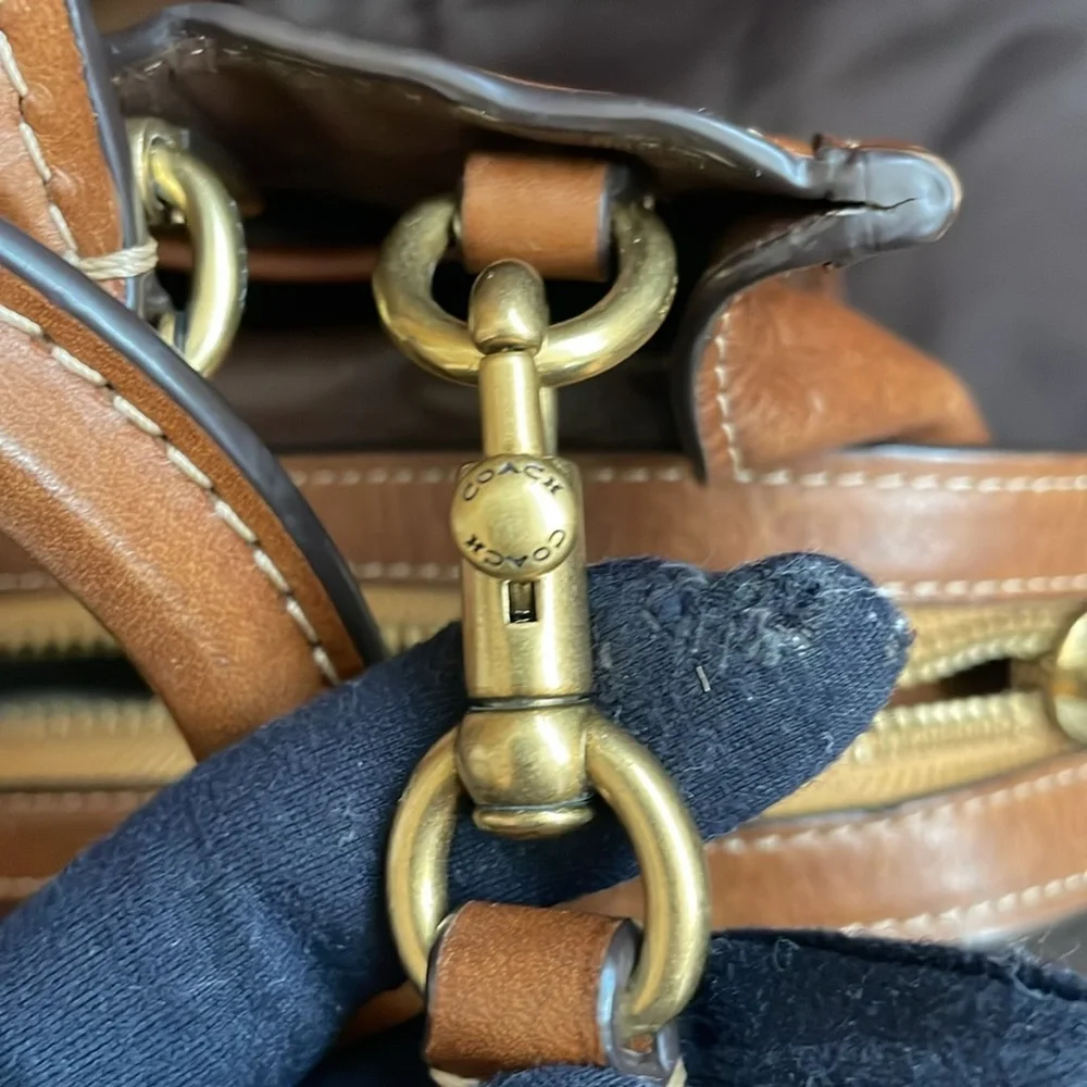 COACH X KŌKI Rogue 25 Natural Leather With Daisy Japan Limited W/ dustabg - Picture 7 of 15